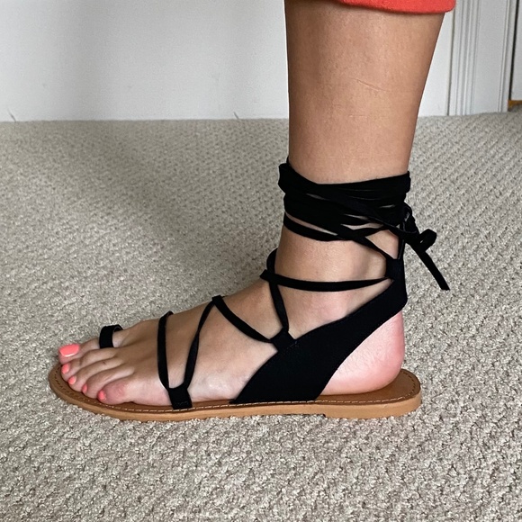 Free People Farylrobin Vegan Maddox Sandal Black 8 - Picture 7 of 12